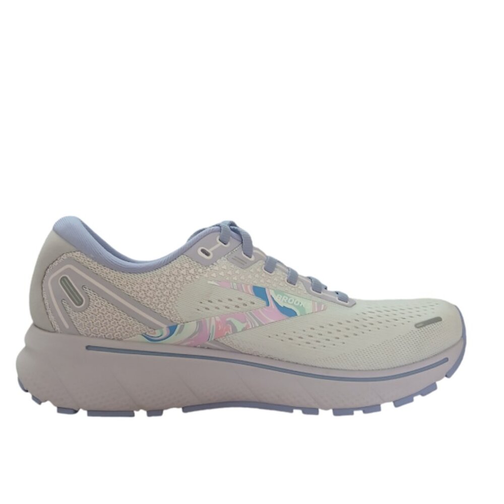 Size 8.5 - Brooks Ghost 14 Barely Pink/Purple/White-Gray Pristine CLEAN!